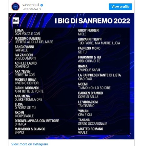 Arriva il Festival di Sanremo 2022. I personaggi e tutte le indicazioni su come partecipare alla kermesse 2 Festival di Sanremo 2022