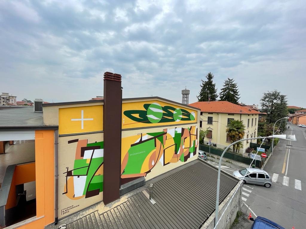 Murales realizzato presso lOratorio S. Agostino di Treviglio dedicato allambiente a cura del Centro Commerciale di Treviglio
